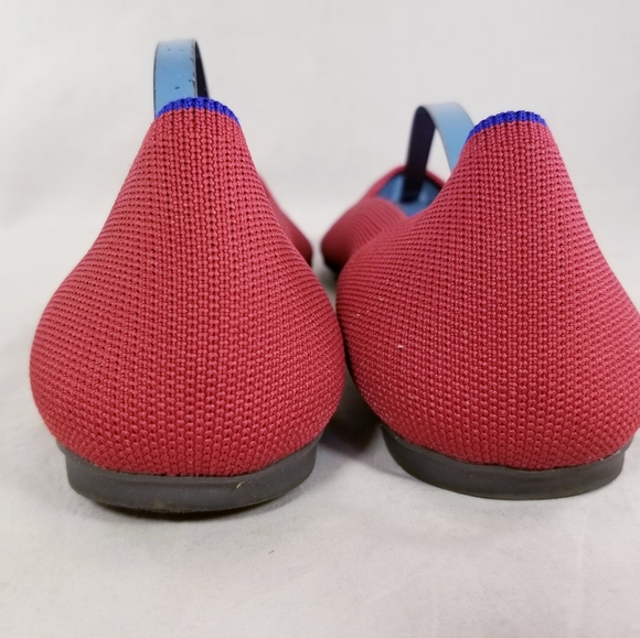 Rothy's round toe red woman shoes flats size 8.5/7.5 - Picture 6 of 8